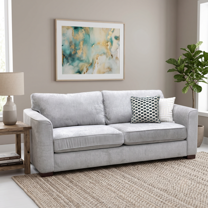 'Elora’ Warm Grey Fabric 4 Seater Sofa Furniture Village