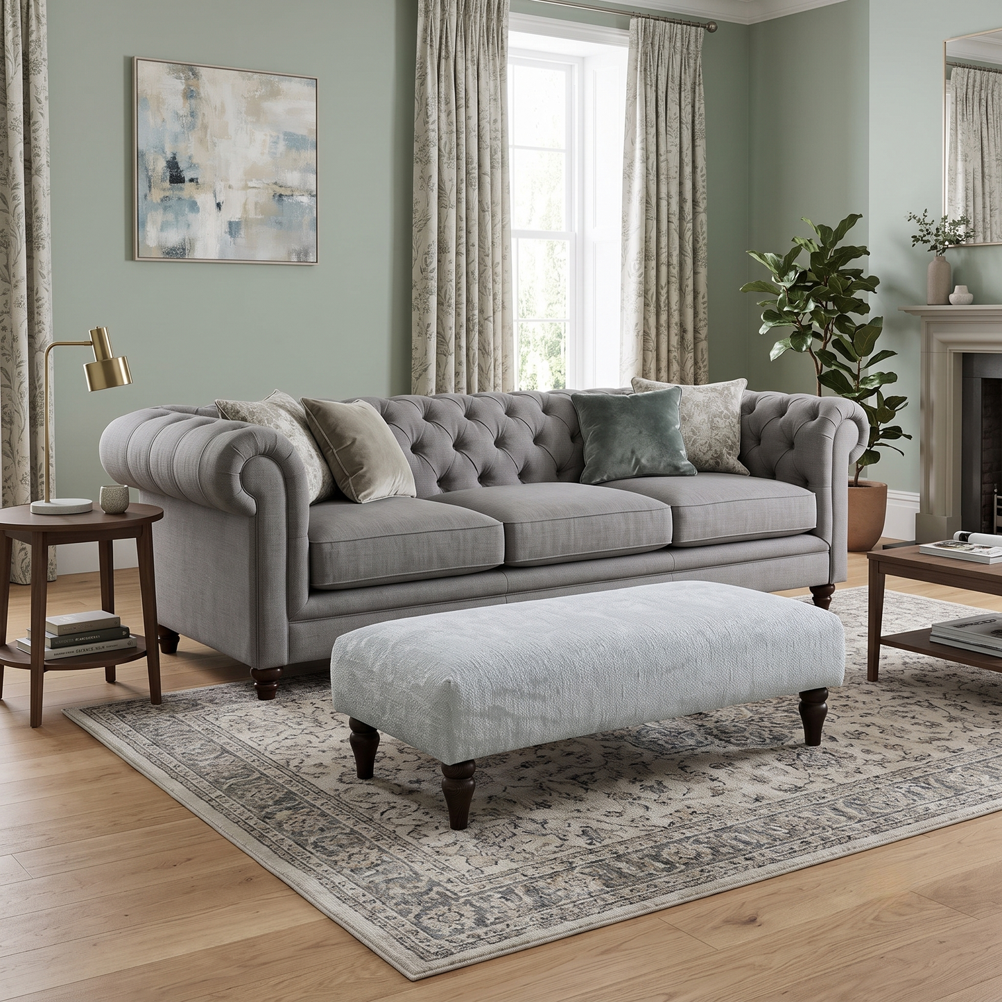 ‘Cotswold’ Burford Platinum WF FT Bench Footstool Furniture Village