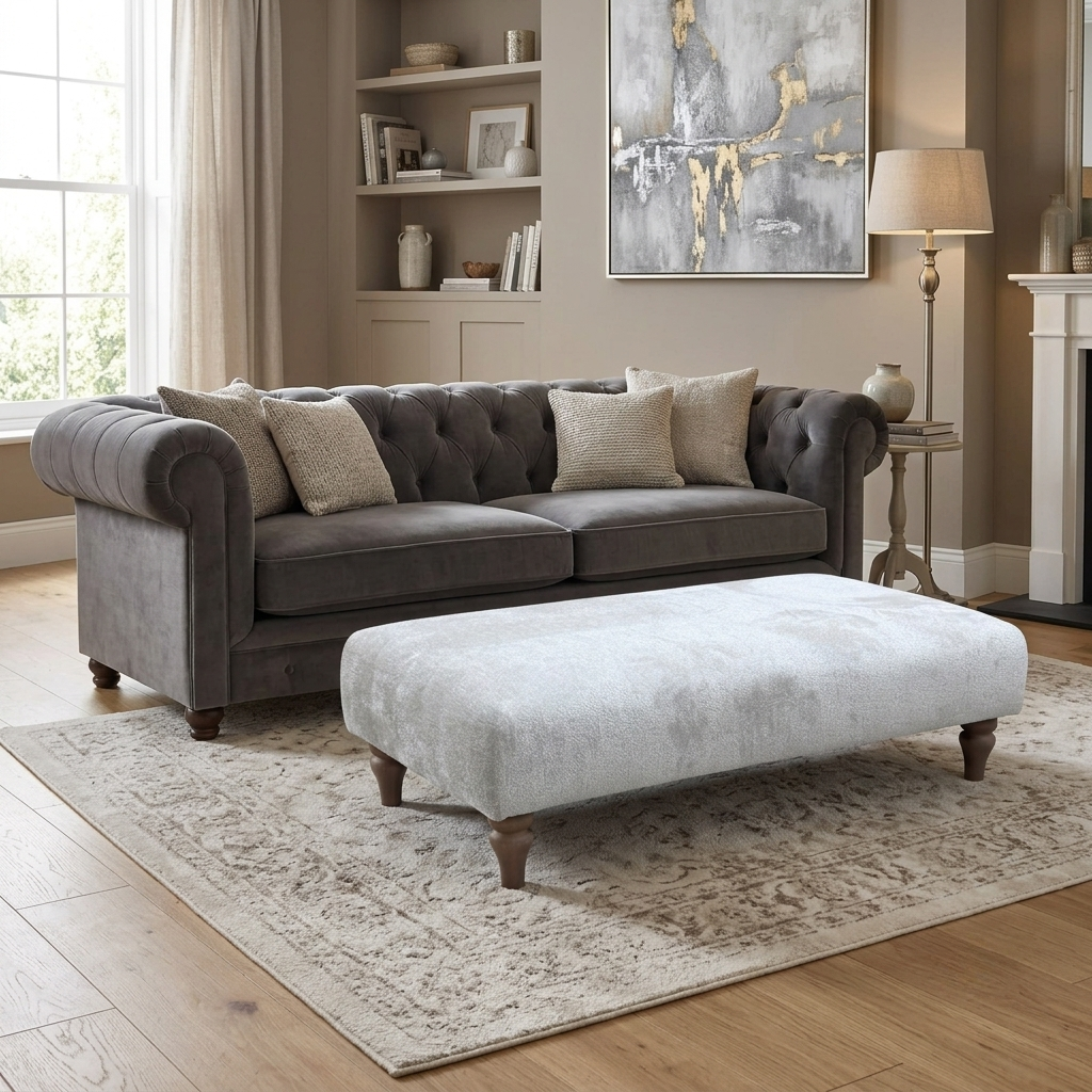 ‘Cotswold’ Burford Platinum WF FT Bench Footstool Furniture Village