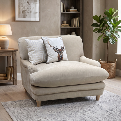 'Plumpton' Sahara Beige Chenille Fabric Armchair Very.com