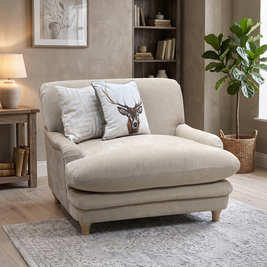'Plumpton' Sahara Beige Chenille Fabric Armchair Very.com