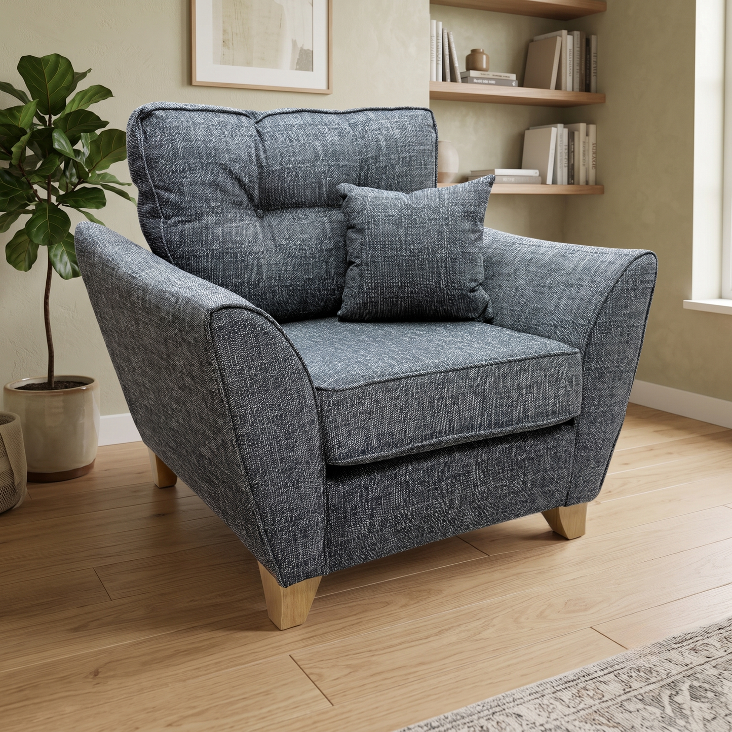 'Halstow' Charcoal Grey Fabric Armchair Very.com
