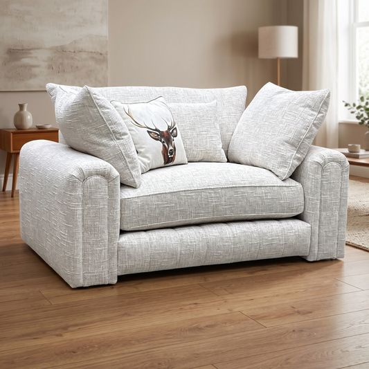 ‘Retreat’ Odyssey Afterglow White Fabric Snuggler Chair Furniture Village