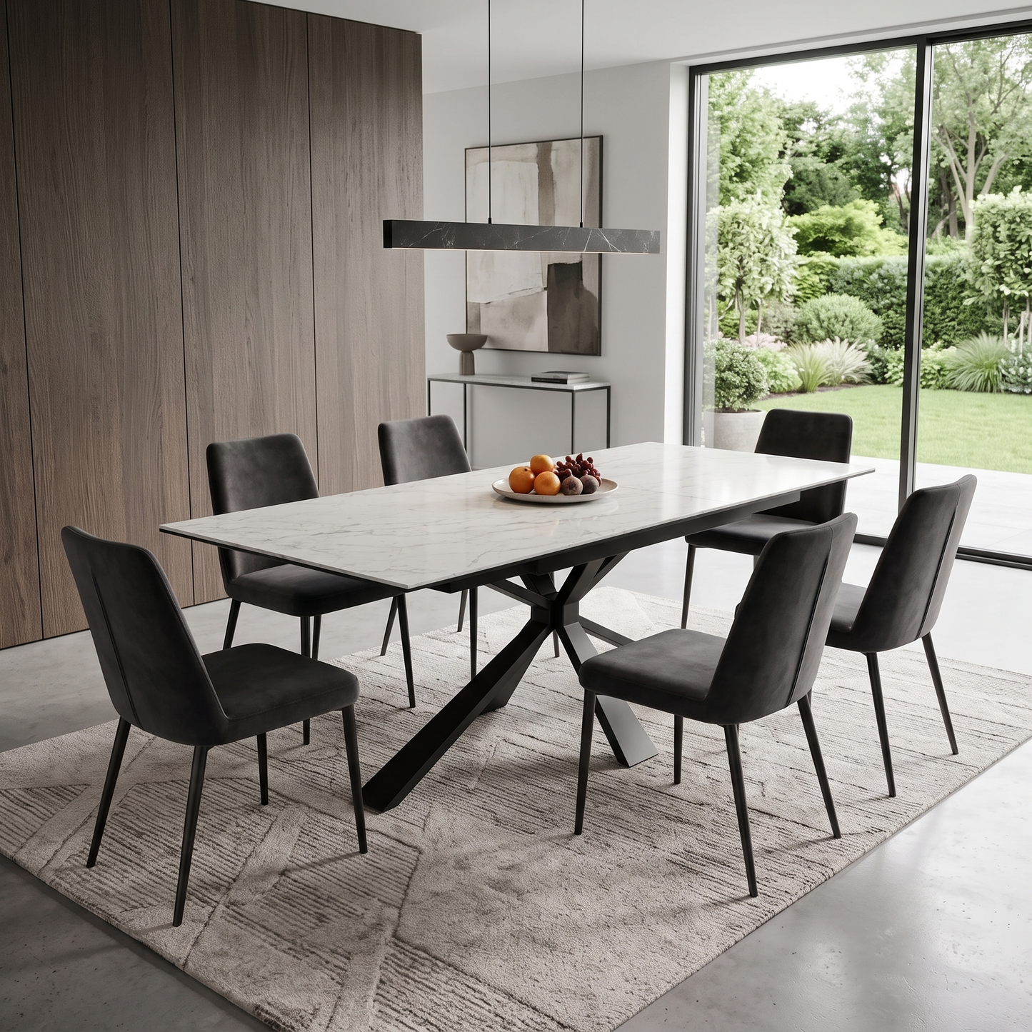 'Crete' Ceramic Top 180cm Large Extending Dining Table