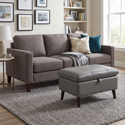 'Winner' Oslo Cat-40-15 Elephant Leather Storage Footstool – view 2