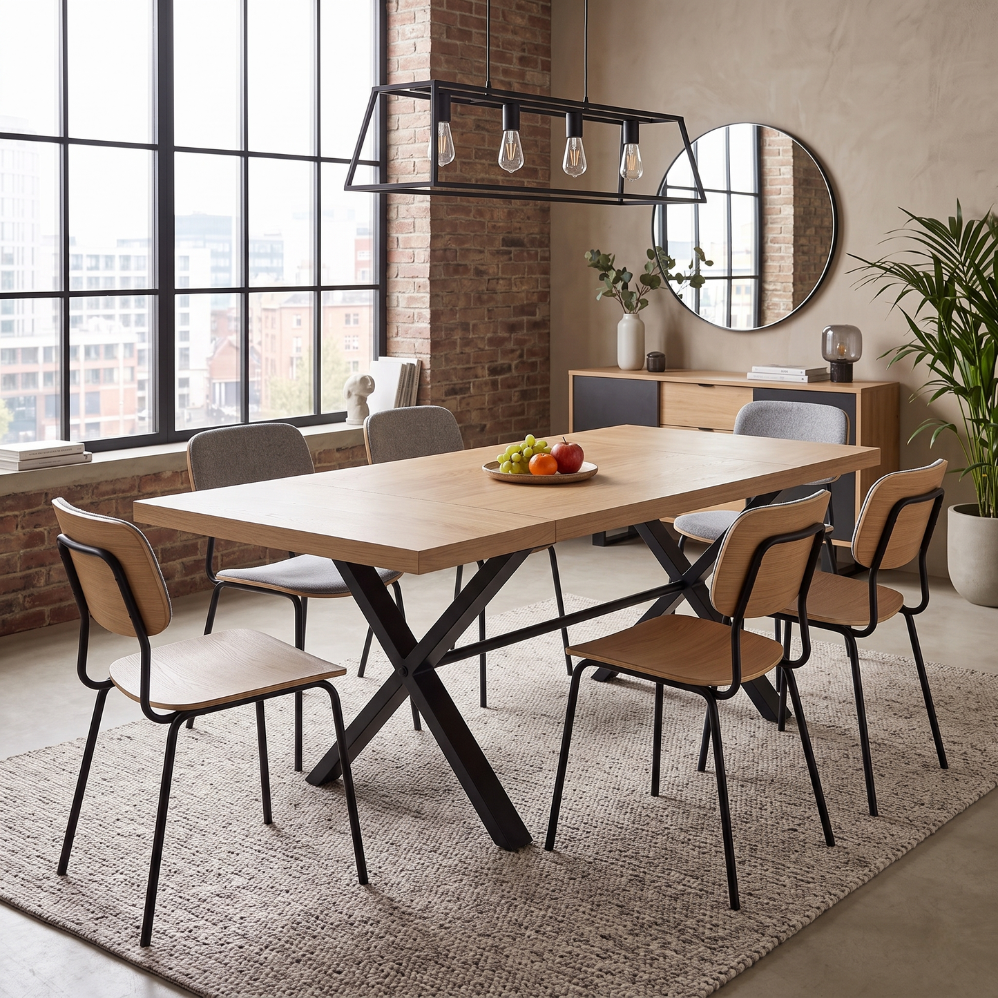 ‘Fusion’ Light Oak Solid Oak 35cm Table Extension Leaf