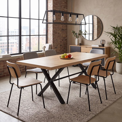 ‘Fusion’ Light Oak Solid Oak 35cm Table Extension Leaf