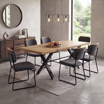 ‘California’ Light Oak Solid Oak 35cm Table Middle Extension Leaf