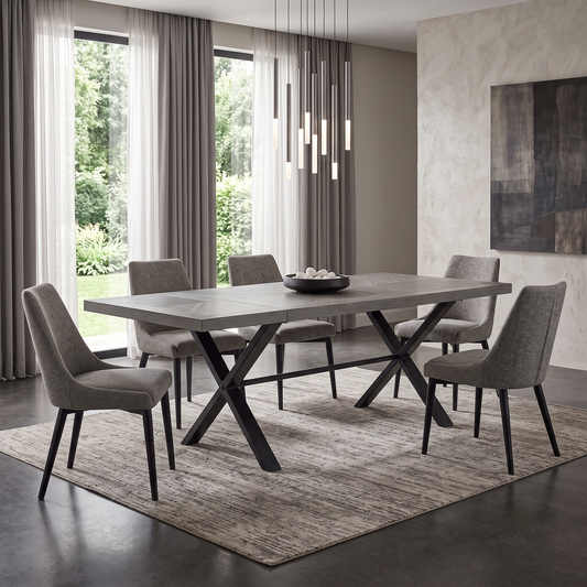 Furnitureland ‘Annecy’ Soft Grey Paint Finish 50cm Table Extension Leaf – view 2