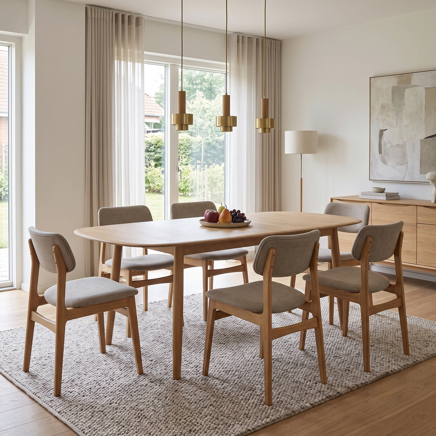 ‘Stockholm’ Light Oak Small Extending Dining Table
