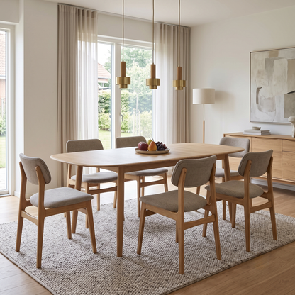 ‘Stockholm’ Light Oak Small Extending Dining Table