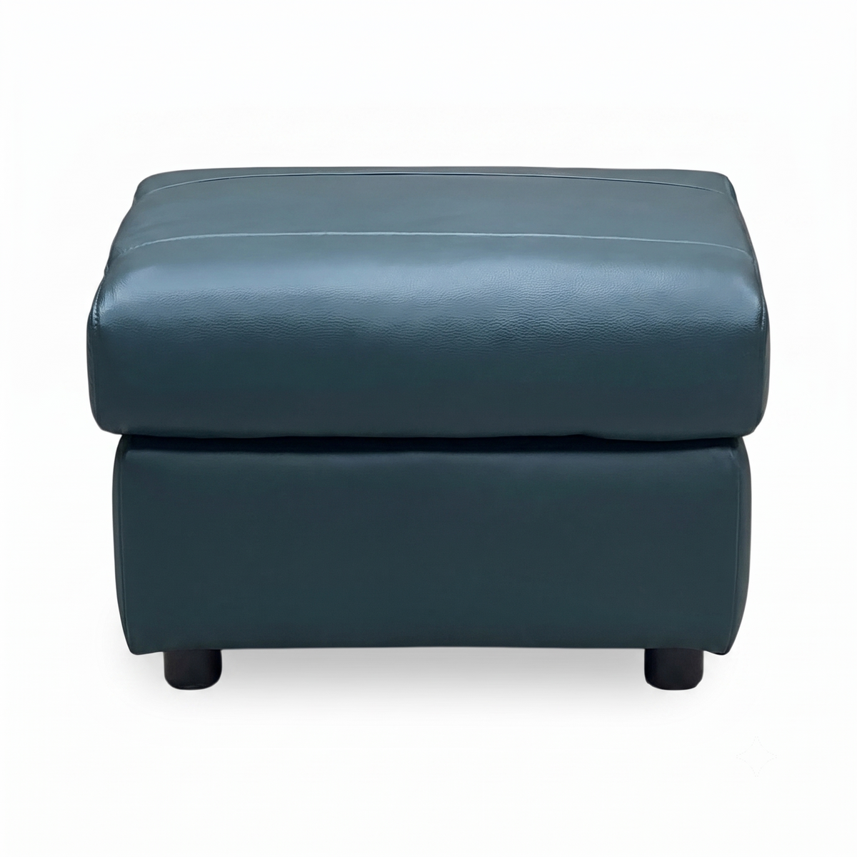 Raven Oslo Peacock Green Leather Footstool – view 5