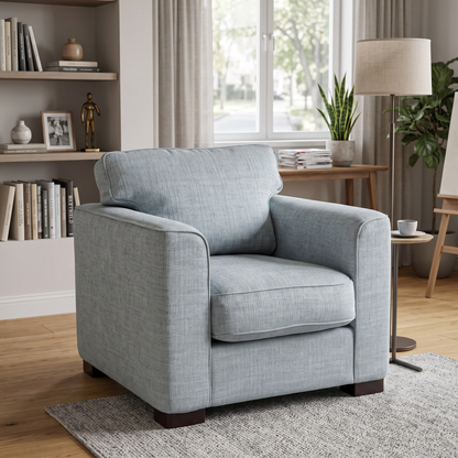 ‘Elora’ Light Grey Fabric Chair
