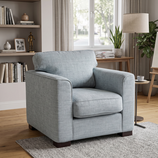Elora Light Grey Fabric Chair – view 2