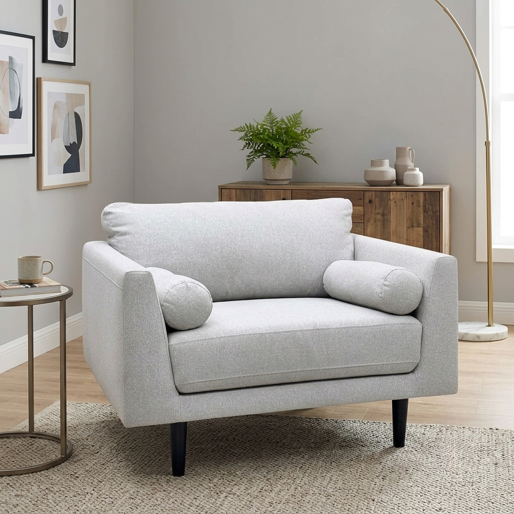 Habitat 'Jacob' Grey Fabric Snuggler Chair