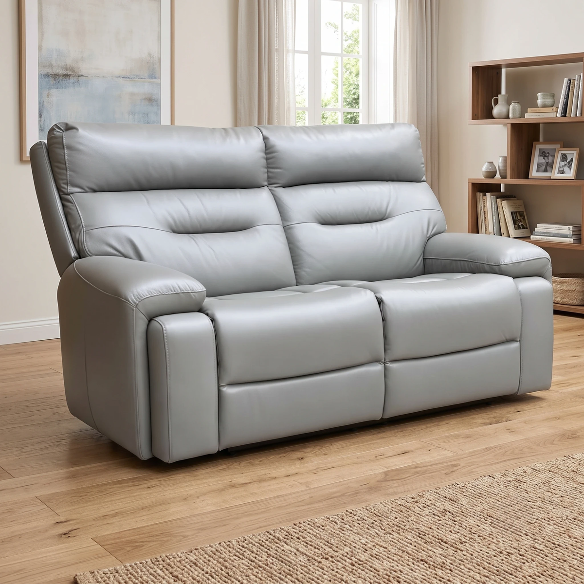 'Cinemax' Natural Ash La-4825 Leather 2 Seater Sofa