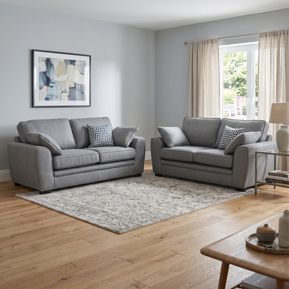 'Chalfont' Texas Linen Fabric 3 + 2 Seater Sofa Set