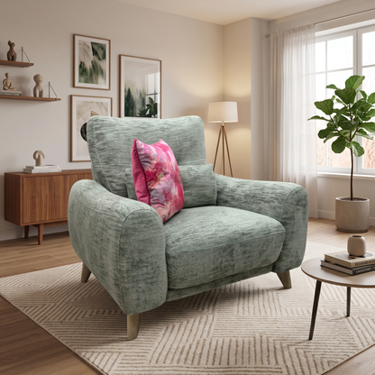 'Malmo' Fab-Mga-R11 Olive Green Fabric Chair