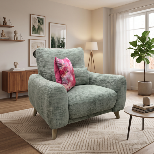 Malmo Fab-Mga-R11 Olive Green Fabric Chair – view 2