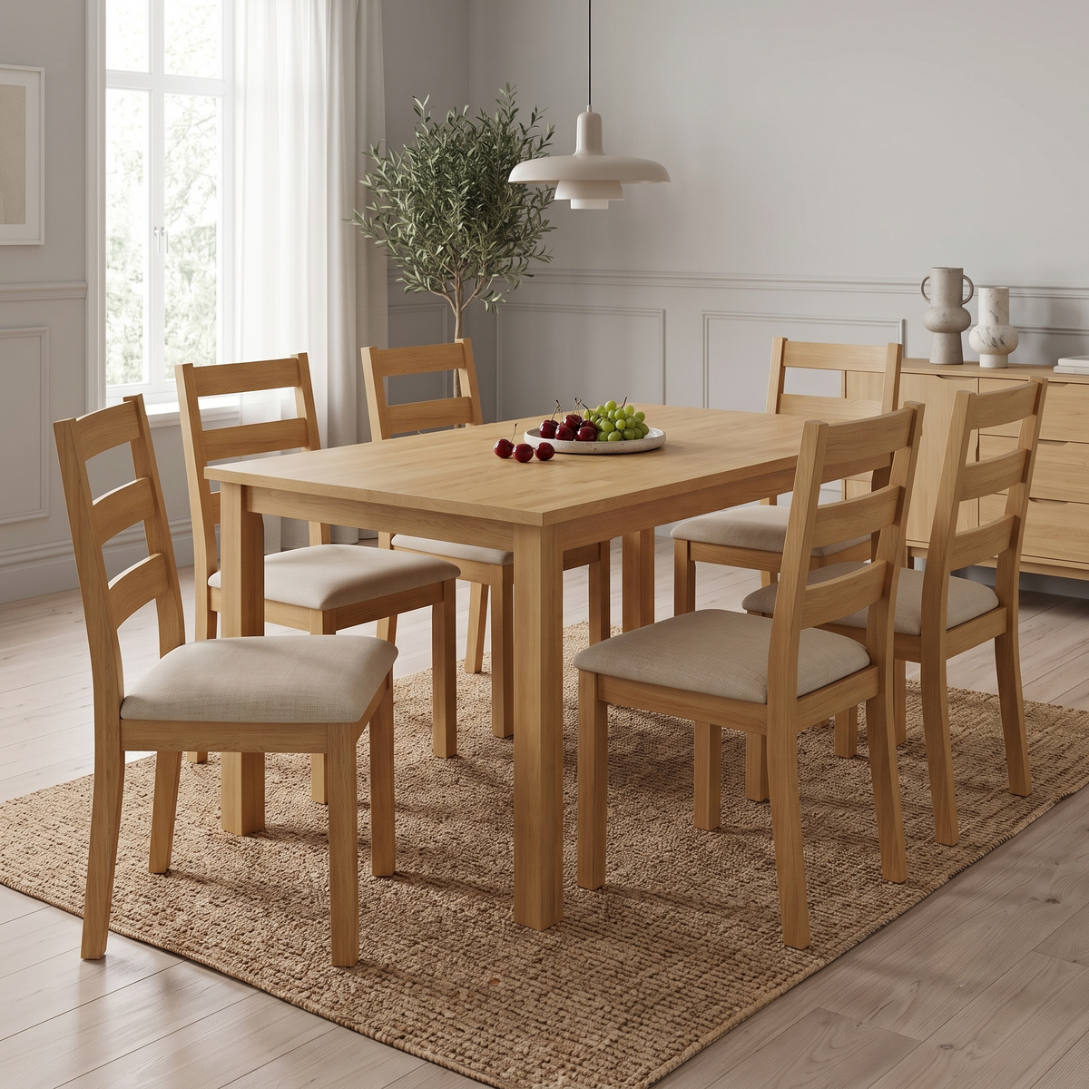 'Jim’ Oak Veneer Small Dining Table