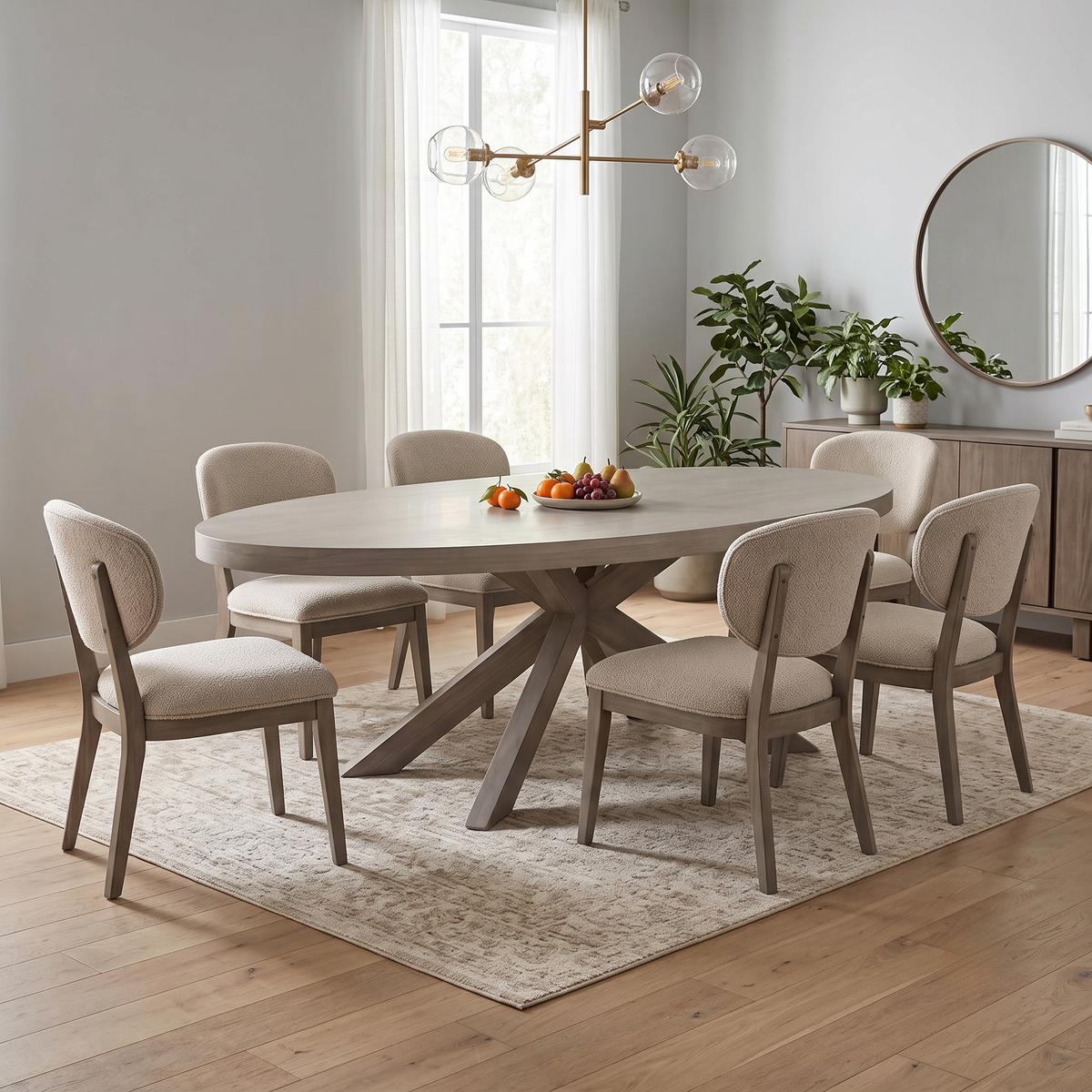 'Falun' Smoked Oak Solid Oak Large Oval Dining Table