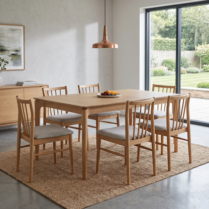 'Hadley' Medium Oak Veneer Small Extending Dining Table