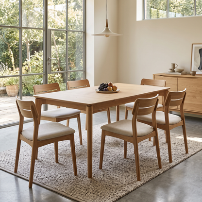 'Hadley' Medium Oak Solid Oak Large Extending Dining Table