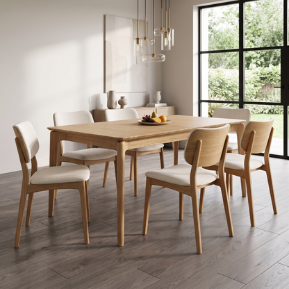 'Hadley' Medium Oak Solid Oak Large Dining Table