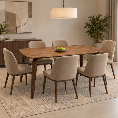 'Alex' Dark Oak Solid Oak Dining Table