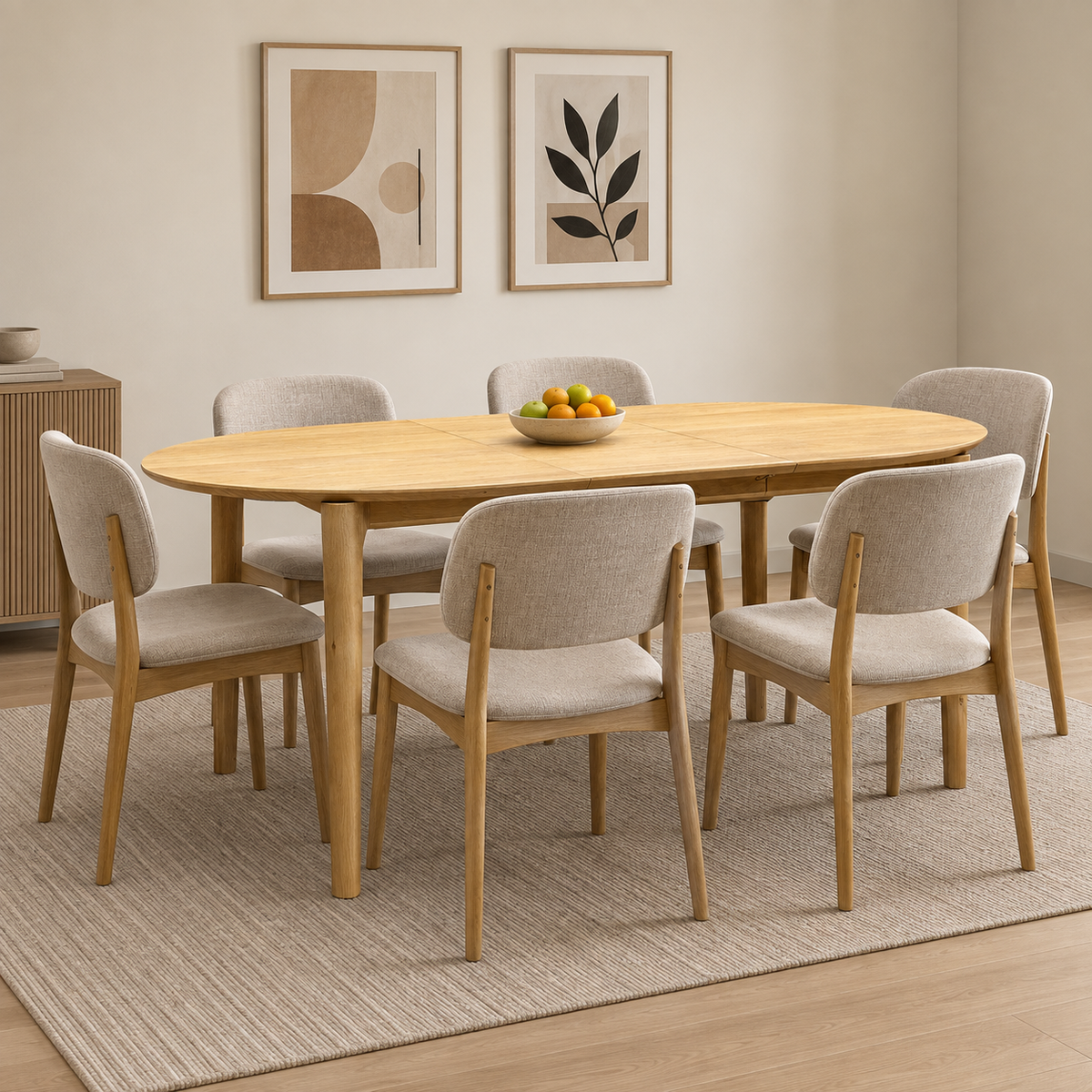 G Plan ‘Winchester’ Oak Veneer Oval Extending Dining Table