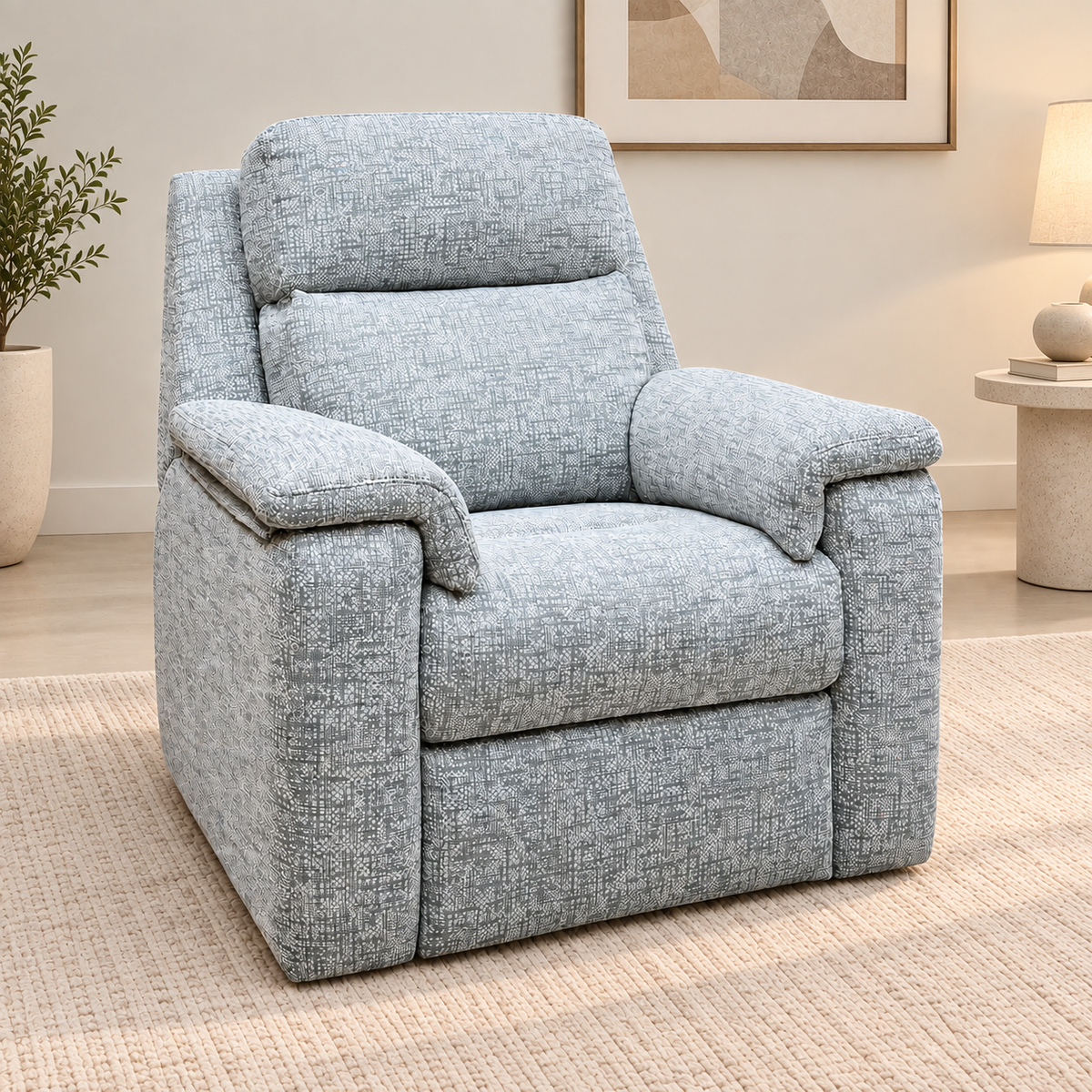 G Plan 'Thornbury' B030 Remco Light Grey Woven Fabric Chair