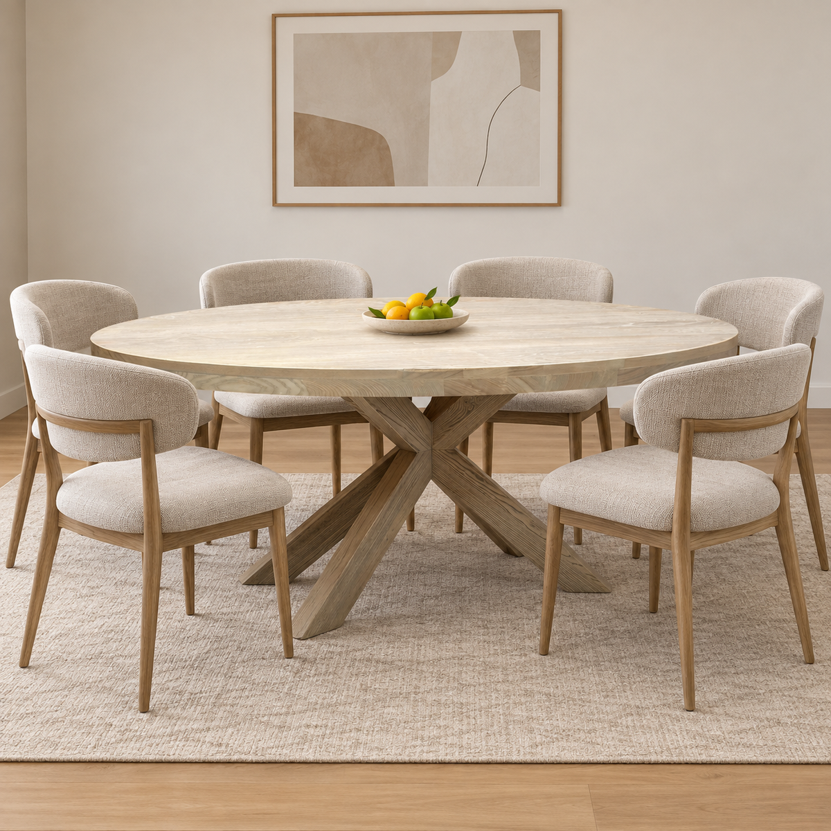 'Falun' Smoked Oak Solid Oak Small Oval Dining Table