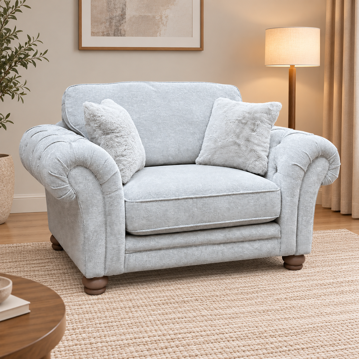 Ideal Home ‘Cotswold’ Burford Platinum Wo Ft Fabric Snuggler