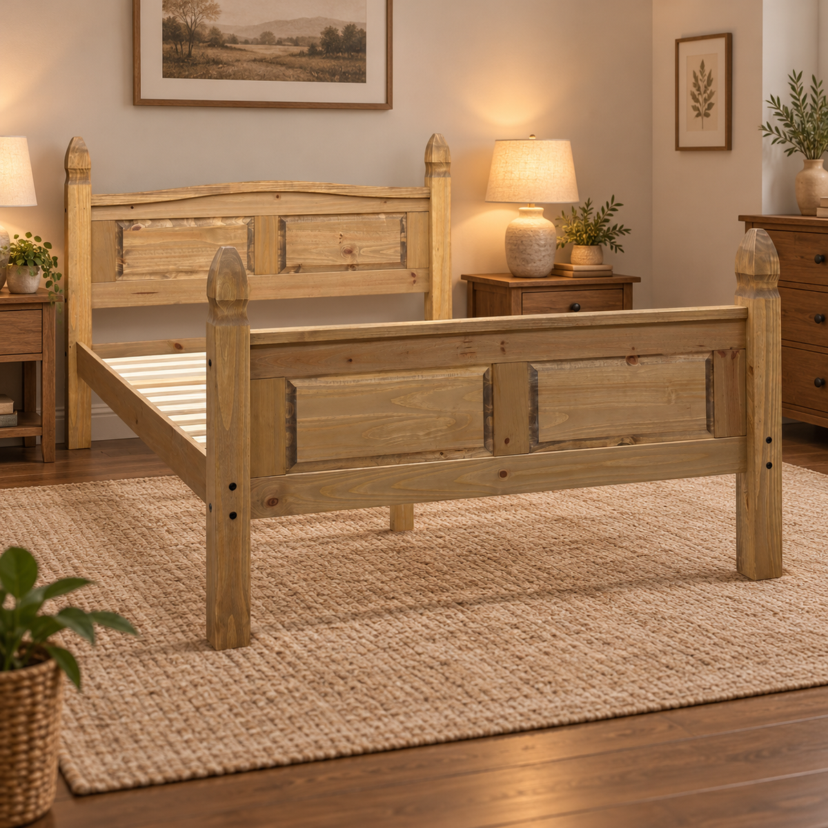 ‘Barnaby’ Oak High End Bed - Double