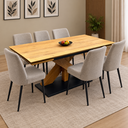 ‘Aydin’ Solid Oak Large Extending Dining Table