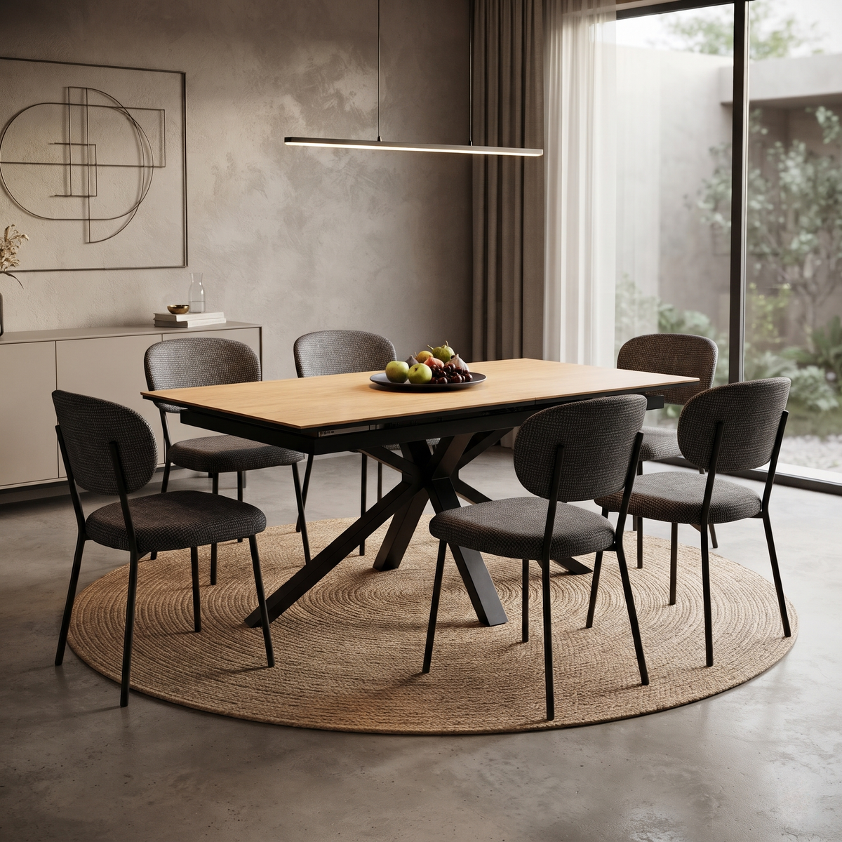 'Earth' Light Oak Solid Oak Dining Table