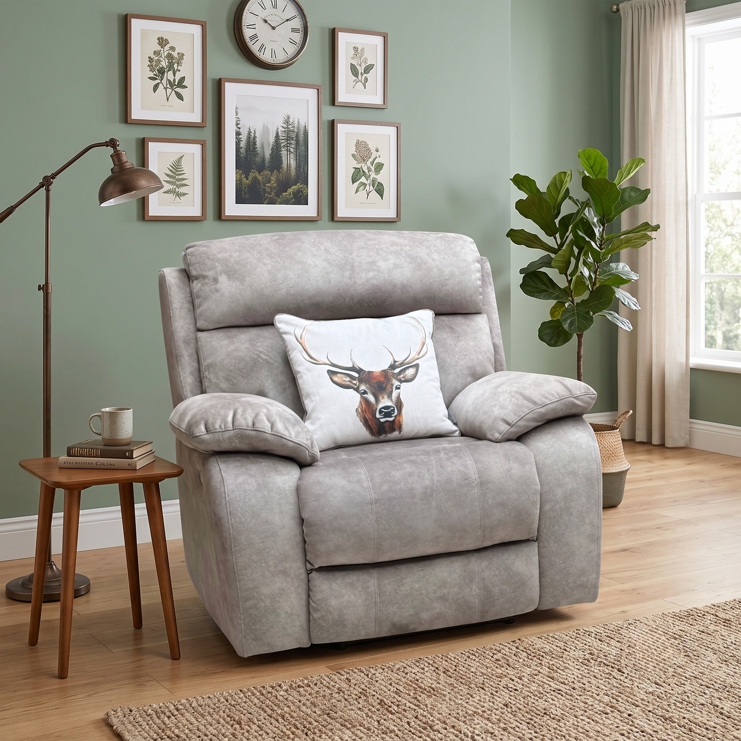 ‘Moreno’ Bfa-Bnn-R29 Mink Fabric Power Recliner Chair