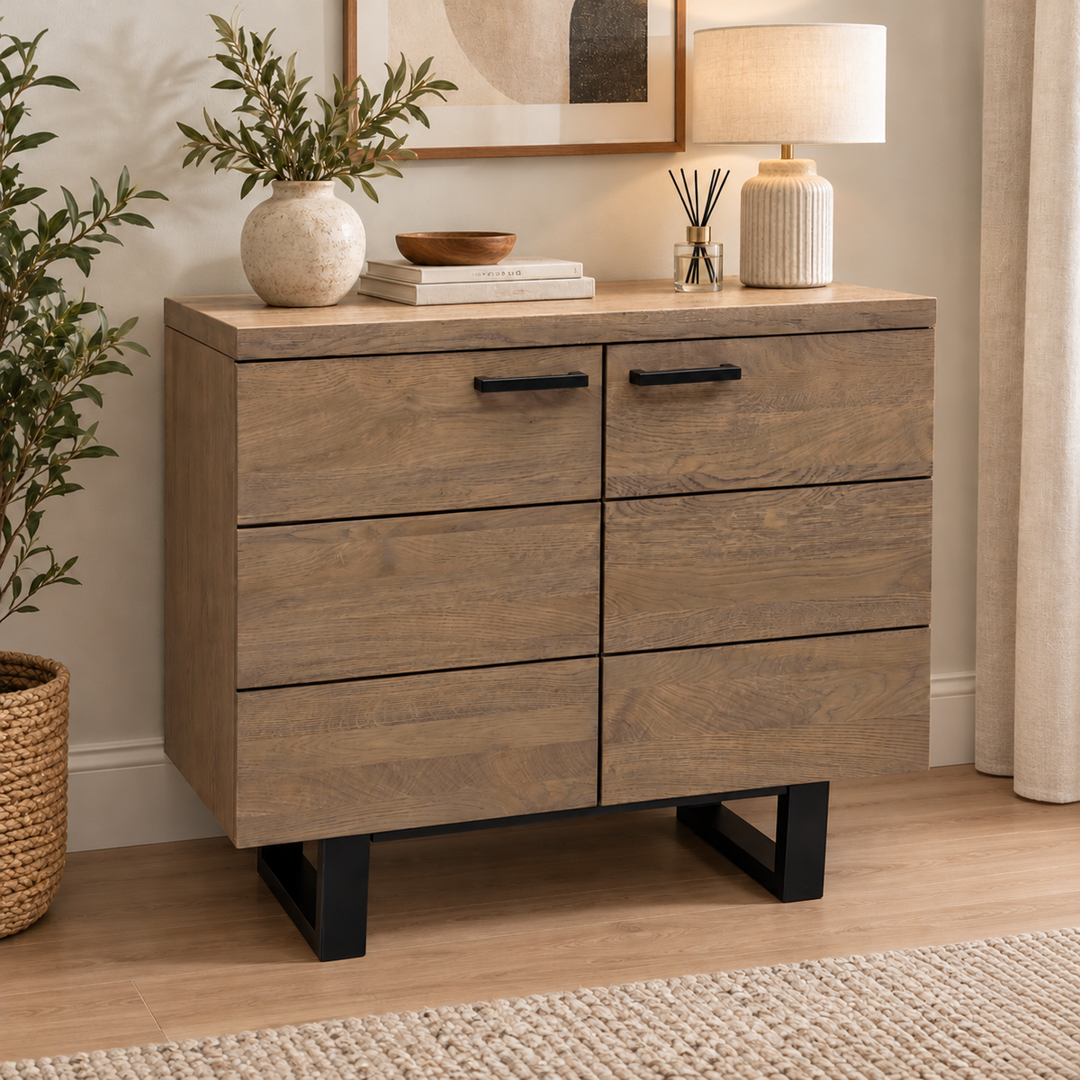 ‘Saturn’ Solid Oak 2 Door Sideboard