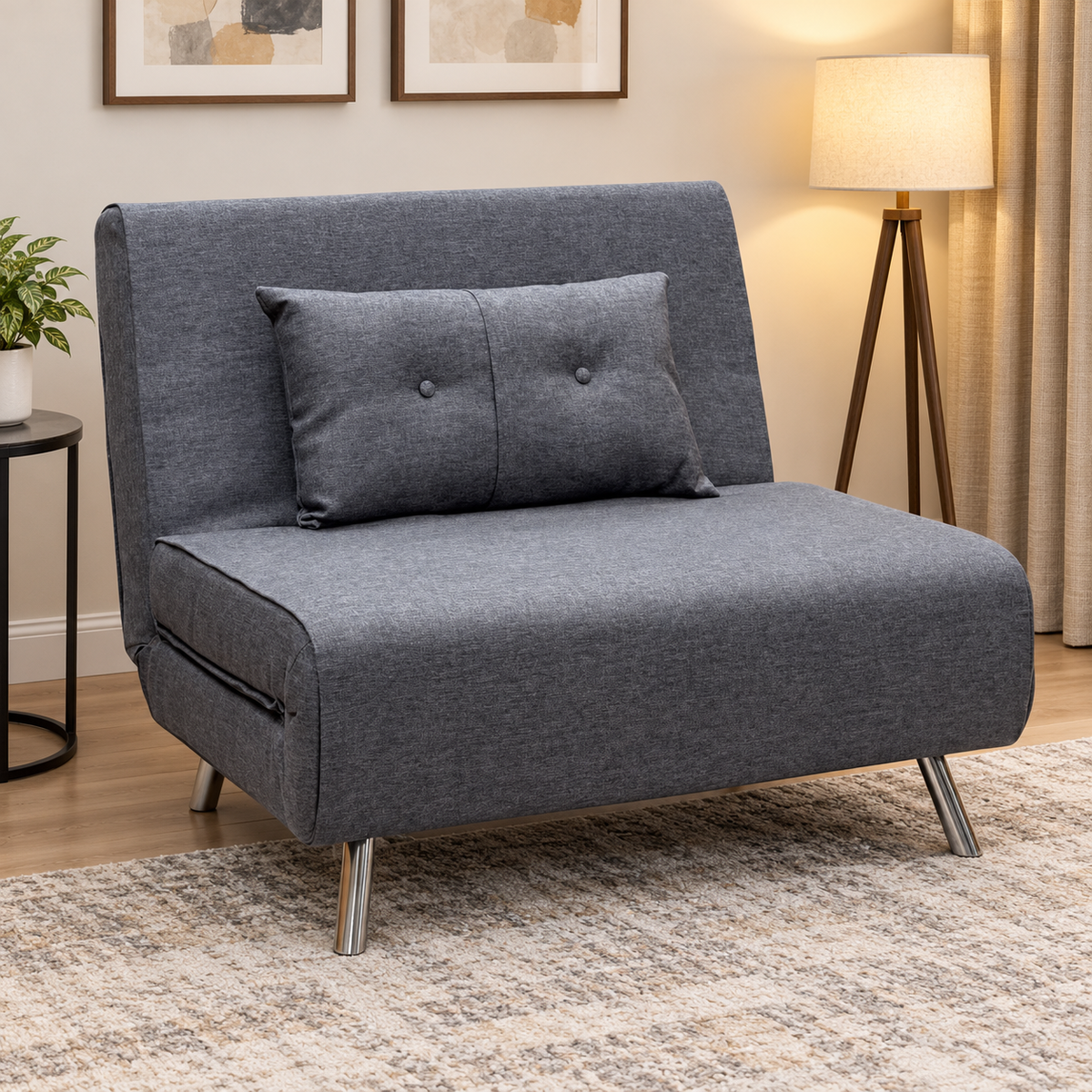‘Rafael’ Charcoal Grey Fabric Sofa Bed