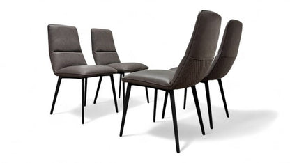 Bodahl ‘Odin’ Set of 4 Dark Grey Faux Leather Dining Chairs