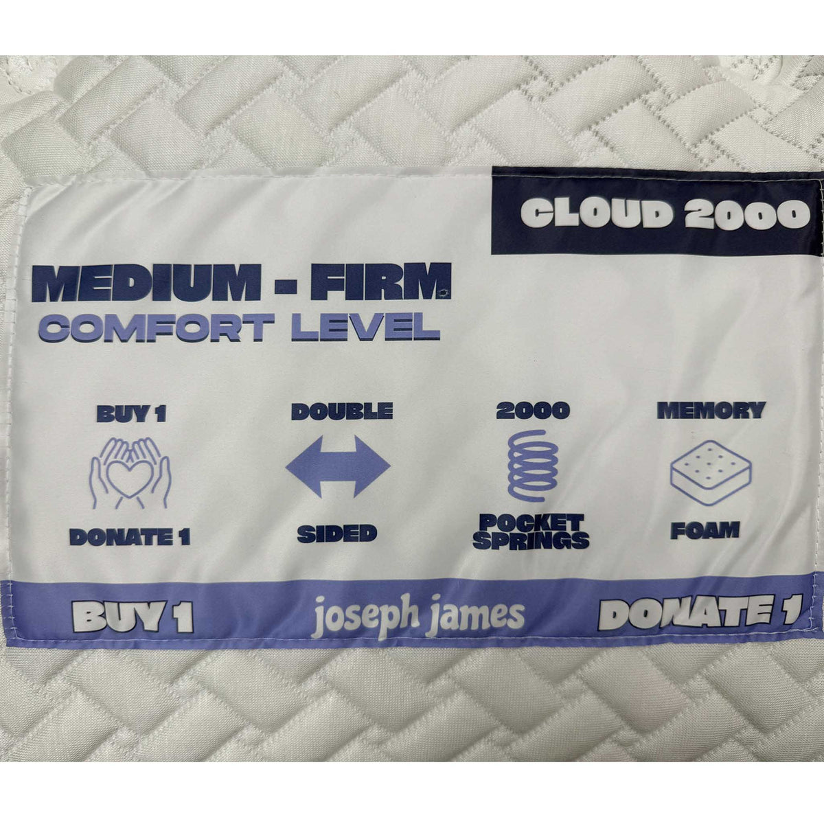 ‘Cloud’ 2000 Pocket Memory Double Sided Mattress - Double