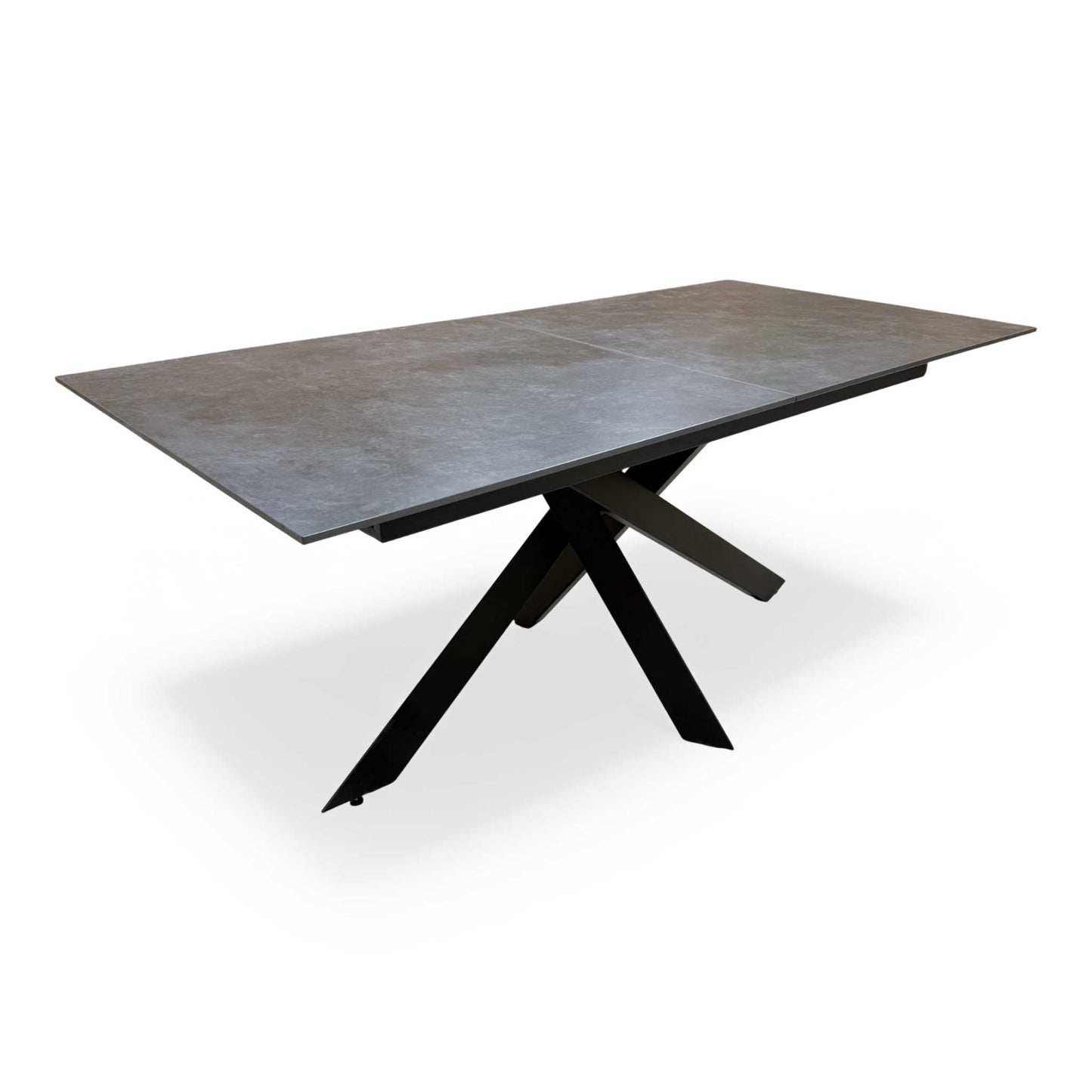 'Warrior' Grey Sintered Stone 180cm Extending Dining Table