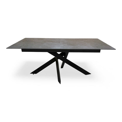 'Warrior' Grey Sintered Stone 180cm Extending Dining Table