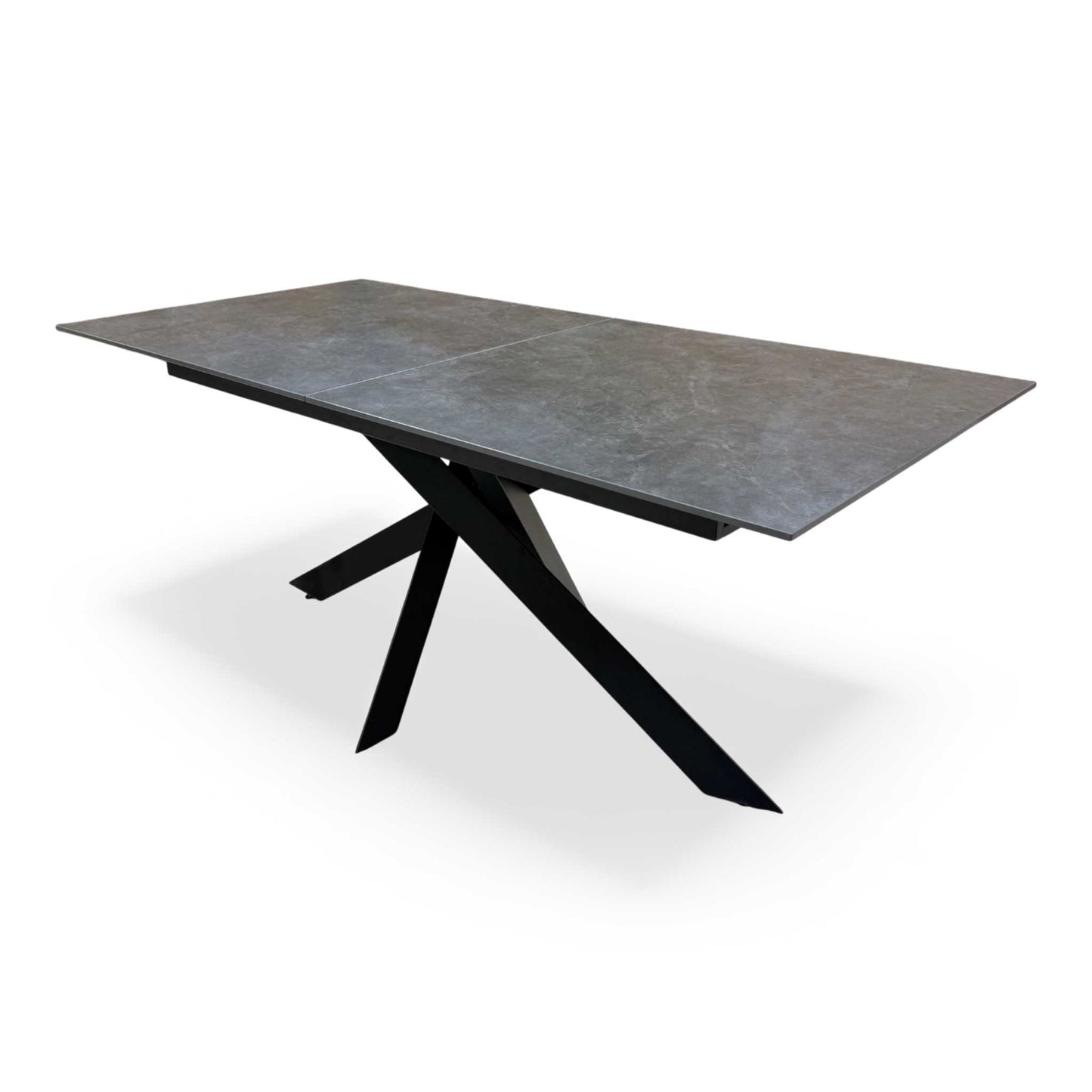 'Warrior' Grey Sintered Stone 180cm Extending Dining Table