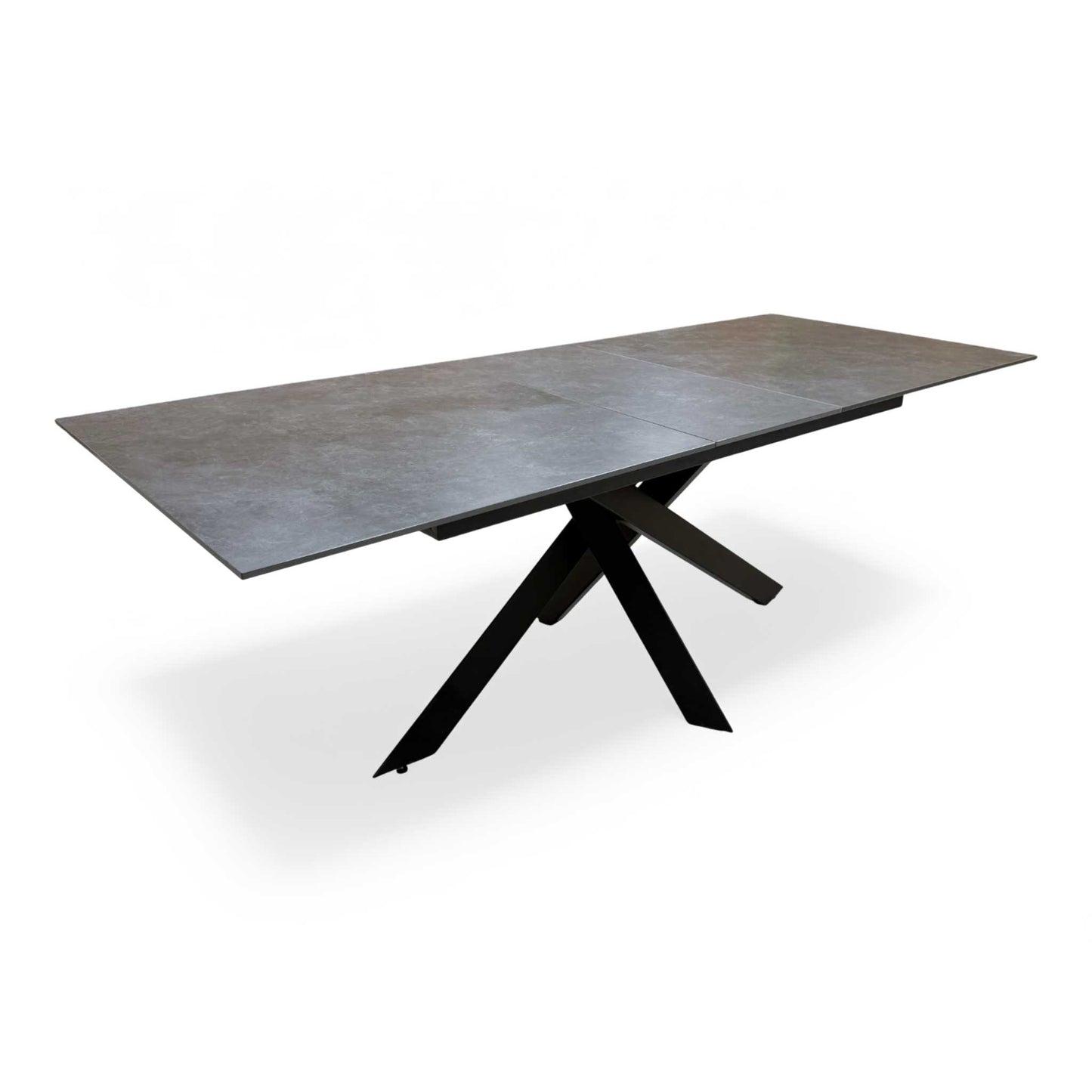 'Warrior' Grey Sintered Stone 180cm Extending Dining Table