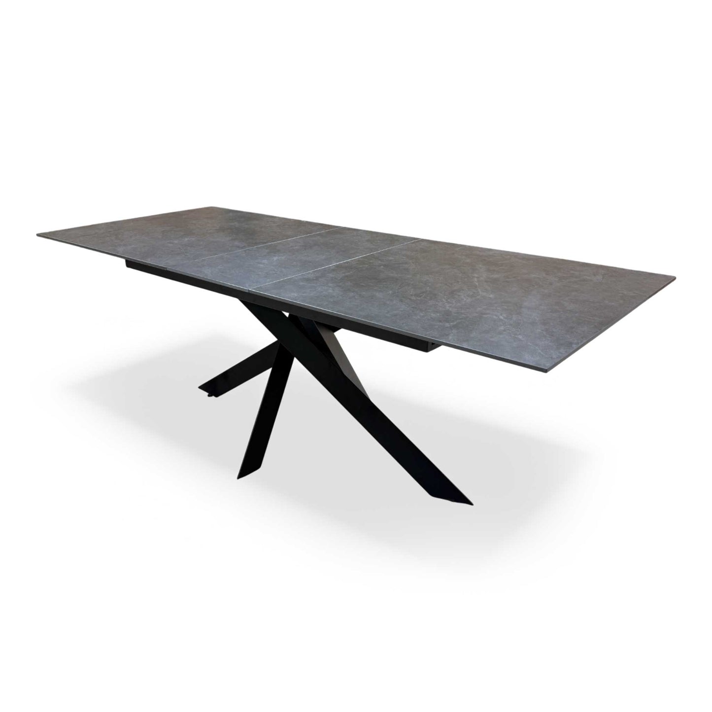 'Warrior' Grey Sintered Stone 180cm Extending Dining Table
