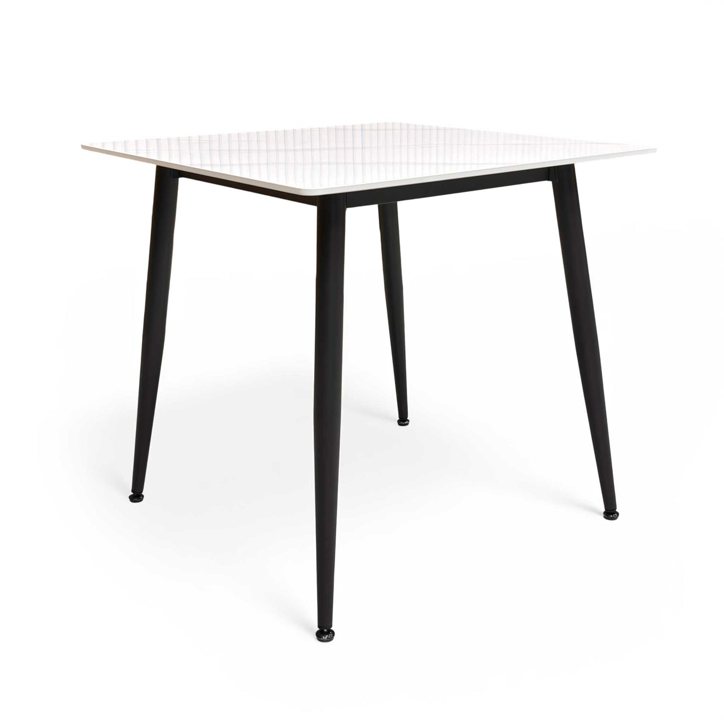 ‘Mason' White Ceramic Top 80cm Square Fixed Dining Table