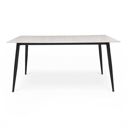‘Mason' Grey Ceramic Top 160cm Fixed Dining Table