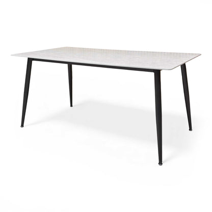 ‘Mason' Grey Ceramic Top 160cm Fixed Dining Table