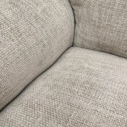 ‘Ashton’ Chunki Pumice Chrome Insert Woven Fabric 3 + 2 Power Recliner Sofa Set